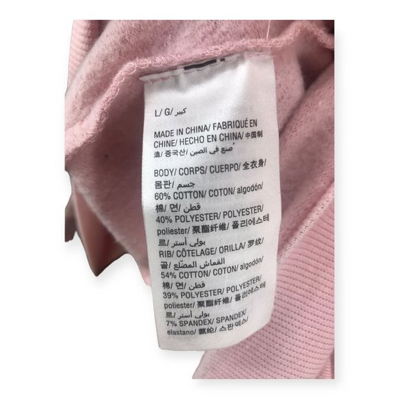 ^ Ideology NWT Womens I Am Strong Fitness Running Sweatshirt Shimmer Pink Large - Picture 3 of 6